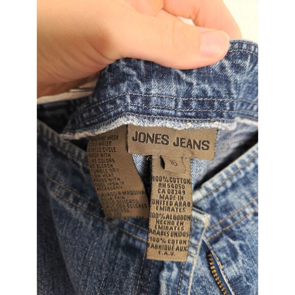 Vintage y2k Denim Maxi Skirt Slit Button Boho Fairy Jones Jeans 16 Western - Picture 5 of 5